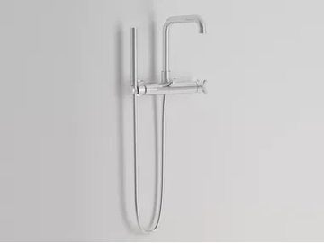 CROSS - Wall-mounted bathtub mixer with hand shower by Park Avenue - view 2
